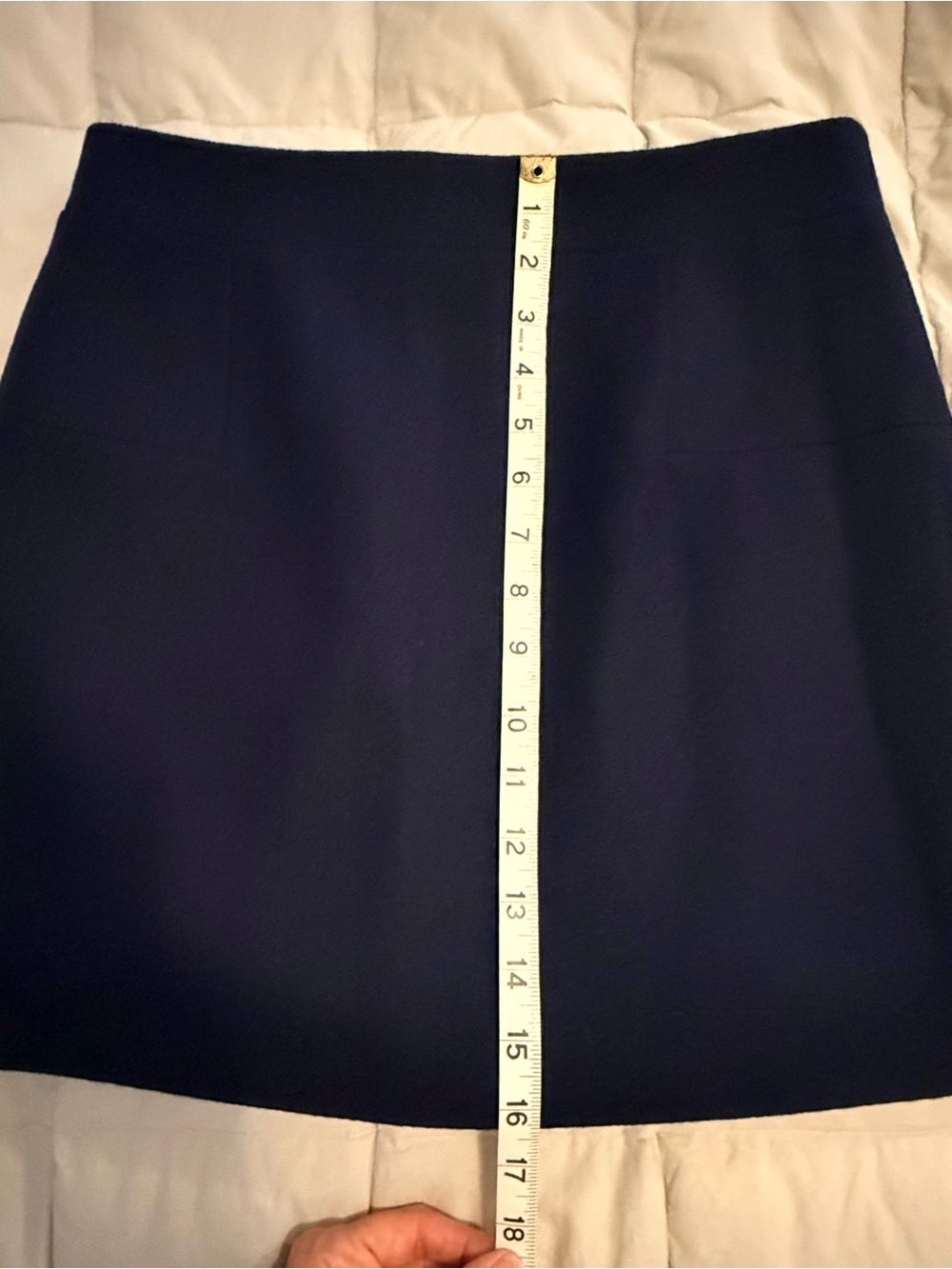 J.Crew Navy Blue Wool Blend Tailored Mini Skirt - Size 2 - Picture 8 of 10